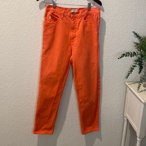 GUESS women’s orange/Salmon straight leg jean high rise